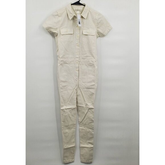 Outerknown S.E.A. Suit Women Size 12 Short Sleeve Jumpsuit FLAWED NWT - Picture 2 of 16